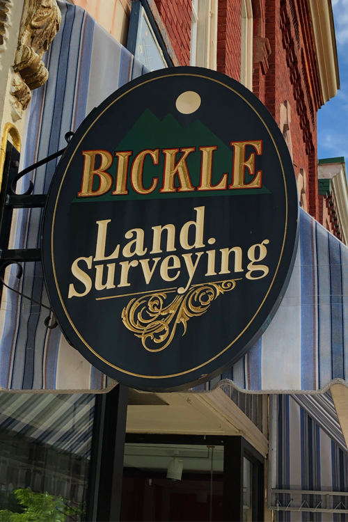 Accurate and Timely Surveying Results, Sign, Bickle Land Surveying, Lockport, NY